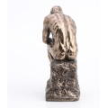 Rodin der Denker warf Harzstatue Bronze Finish